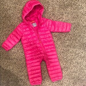 Primary Bright Pink Kids One Piece Puffer